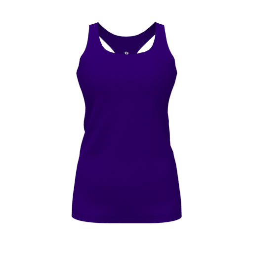 [CUS-DFW-RCBK-PER-PUR-FYS-LOGO3] Racerback Tank Top (Female Youth S, Purple, Logo 3)