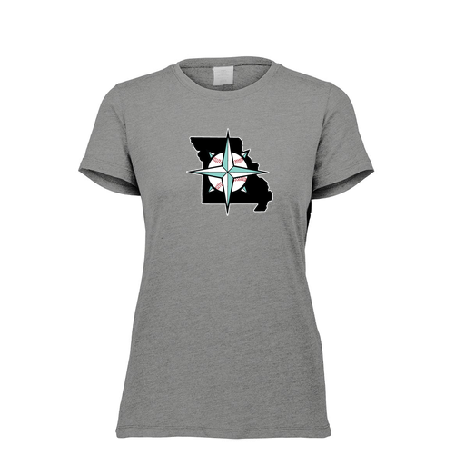 [FTSCUBGY-FAXS-LOGO2] Decker Women's Tri-Blend T-Shirt - Short Sleeve (Female Adult XS, Gray, Logo 2)