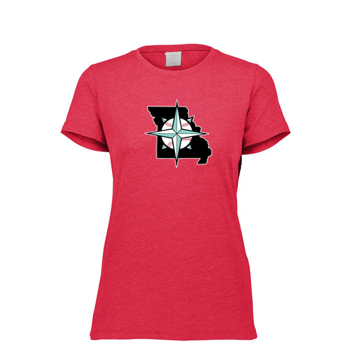 [FTSCUBRD-FAXS-LOGO2] Decker Women's Tri-Blend T-Shirt - Short Sleeve (Female Adult XS, Red, Logo 2)