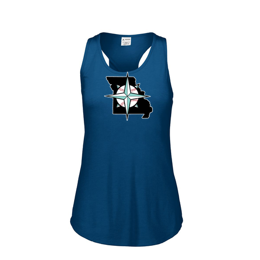 [3078.U22.S-LOGO2] Ladies Tri Blend Tank Top (Female Adult S, Navy, Logo 2)