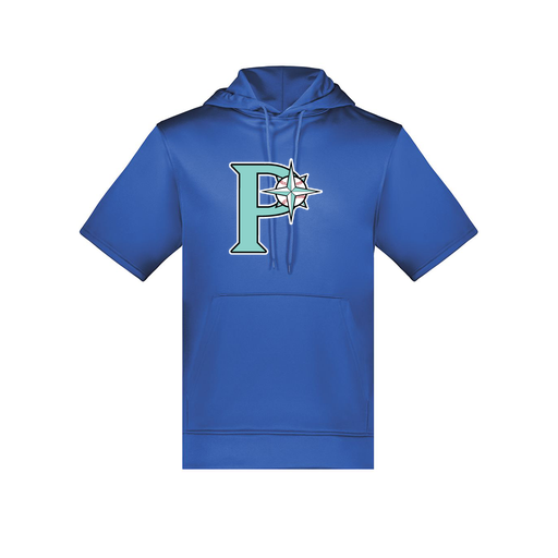 [6871.060.S-LOGO1] Men's Dri Fit Short Sleeve Hoodie (Adult S, Royal, Logo 1)