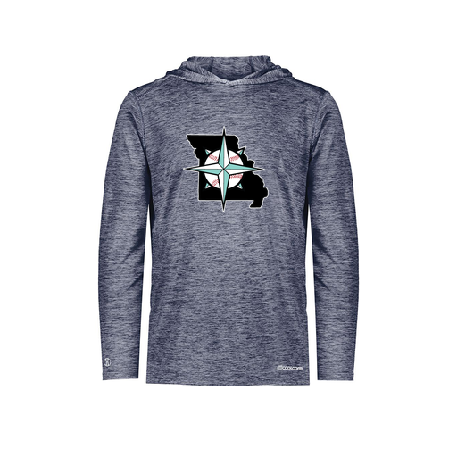 [FOLHCGNV-YS-LOGO2] Decker Youth Charge Hoodie (Youth S, Navy, Logo 2)