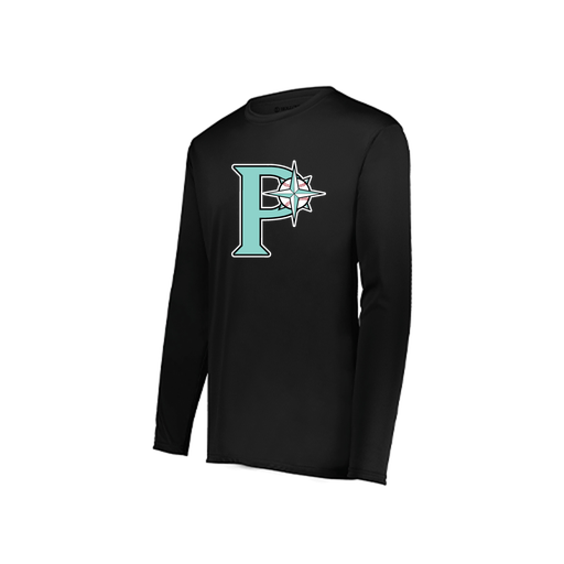 [222822.080.XS-LOGO1] Men's LS Smooth Sport Shirt (Adult XS, Black, Logo 1)