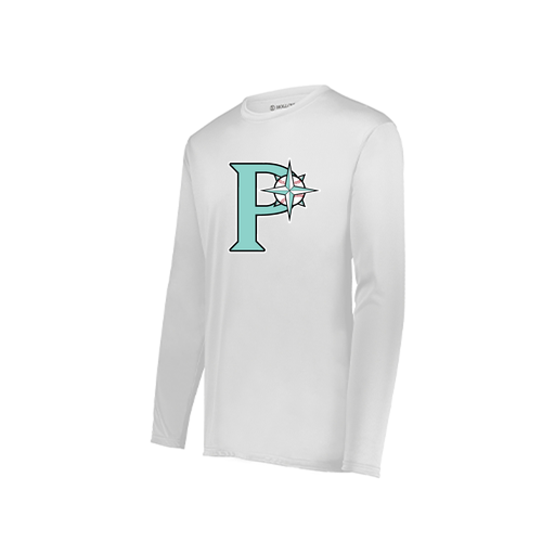 [222822.005.XS-LOGO1] Men's LS Smooth Sport Shirt (Adult XS, White, Logo 1)