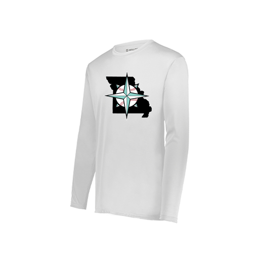 [222822.005.XS-LOGO2] Men's LS Smooth Sport Shirt (Adult XS, White, Logo 2)
