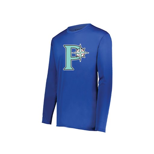 [222822.060.XS-LOGO1] Men's LS Smooth Sport Shirt (Adult XS, Royal, Logo 1)