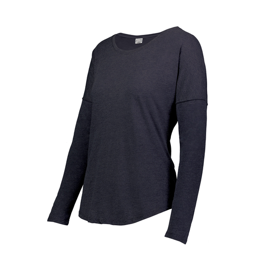 [FTLCUBNV-FAS-LOGO3] Decker Women's Tri-Blend T-Shirt - Long Sleeve (Female Adult S, Navy, Logo 3)