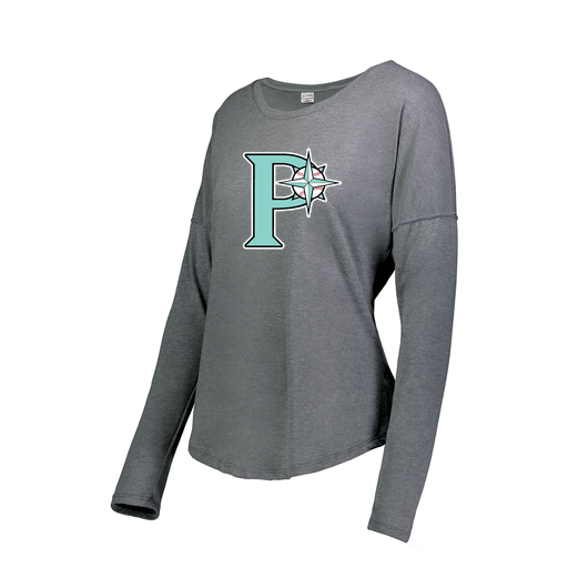 [FTLCUBGY-FAS-LOGO1] Decker Women's Tri-Blend T-Shirt - Long Sleeve (Female Adult S, Gray, Logo 1)