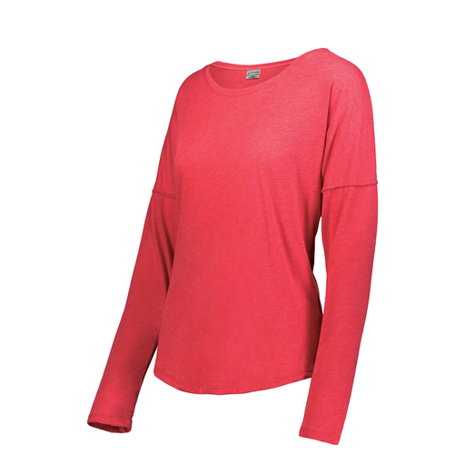 [FTLCUBRD-FAS-LOGO3] Decker Women's Tri-Blend T-Shirt - Long Sleeve (Female Adult S, Red, Logo 3)